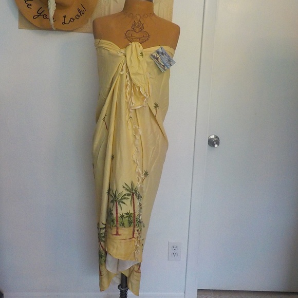 Sun & Sand Other - Beach Sarong/Skirt/Dress Cover-Up & Hair Tie NWT